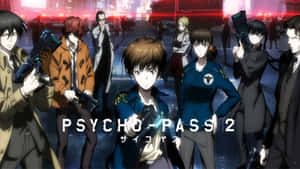 “discover The Darker Side Of The Future With Psycho Pass” Wallpaper