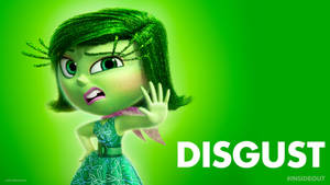 Disgust Inside Out In Green Wallpaper