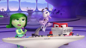 Disgust Inside Out On Control Table Wallpaper