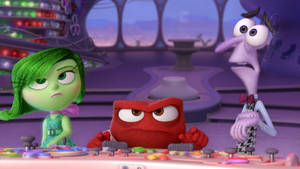 Disgust Inside Out With Friends Wallpaper