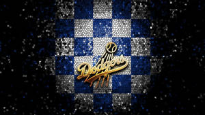 Disintegrating Blue Checkered Dodgers Wallpaper