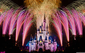 Disney Castle Fireworks Wallpaper