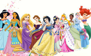 Disney Characters Gorgeous Princesses Wallpaper