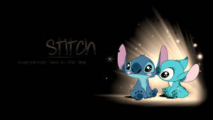 Disney Characters Stitch And Angel Wallpaper