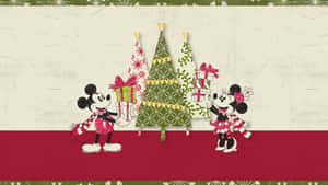 Disney Christmas Ipad With Mickey And Minnie Wallpaper