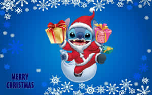 Disney Christmas Ipad With Stitch Wallpaper