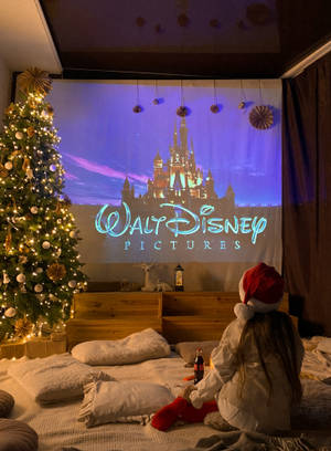 Disney Christmas Movie Night Wallpaper