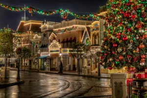 Disney Christmas Theme Park Wallpaper