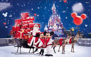 Disney Christmas With Santa Claus Wallpaper