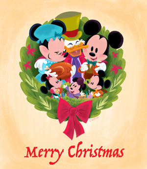 Disney Christmas Wreath Wallpaper