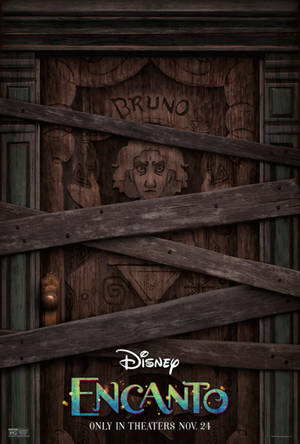 Disney Encanto Bruno Door Wallpaper