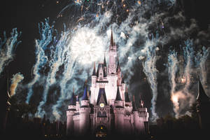 Disney Princess Castle Fireworks Wallpaper