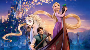Disney Rapunzel And Flynn Rider Laptop Wallpaper