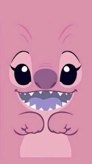 Disney Stitch Angel Pink Wallpaper