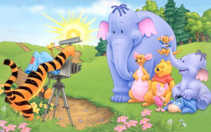 Disney Winnie The Pooh Cute Pictorial Wallpaper