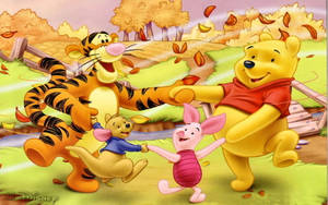 Disney Winnie The Pooh Ring Around Game Wallpaper