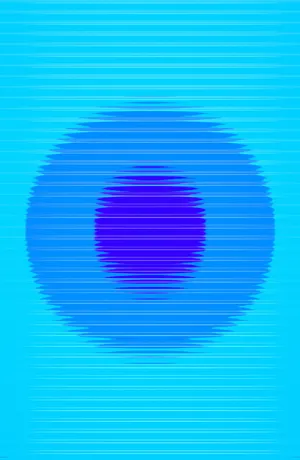 Distorted Blue Circles Mobile 3d Wallpaper