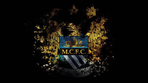 Distressed Official Manchester City Logo Wallpaper