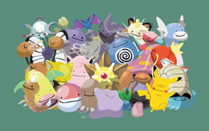 Ditto With Pokemon Cast Wallpaper