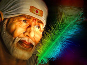 Divine Representation – Sai Baba In 4k Artwork Wallpaper