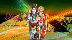 Divine Union - Lord Shiva And Goddess Parvati In Hd Wallpaper