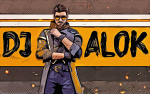 Dj Alok Free Fire Vector Art Wallpaper