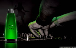 Dj Tuning Up Mixer Green Light Wallpaper