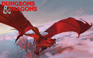 Dnd 3d Red Dragon Poster Wallpaper