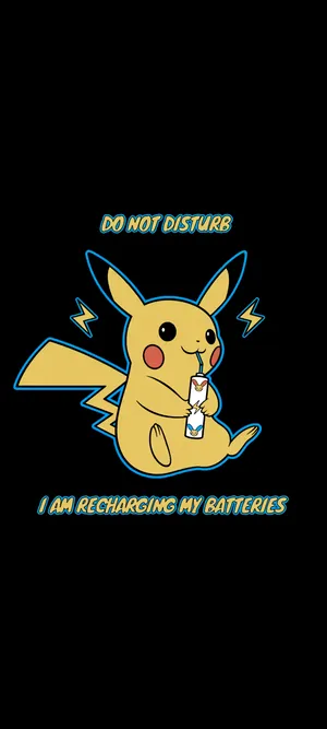 Do Not Disturb Recharging Pikachu Wallpaper