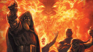 Doctor Doom In Inferno Wallpaper