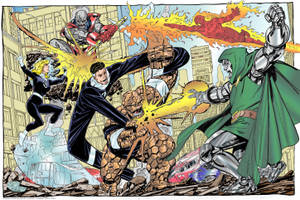 Doctor Doom Versus Fantastic Four Wallpaper