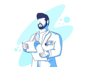 Doctor Holding A Clipboard Wallpaper