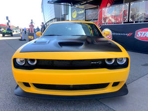 Dodge Challenger In Black And Yellow Wallpaper