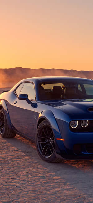 Dodge Hellcat Sunset Sky Wallpaper