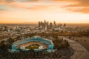 Dodger Stadium Bird's Eye View Wallpaper