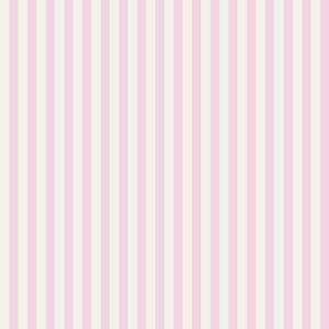 Dollhouse Pink White Stripes Wallpaper