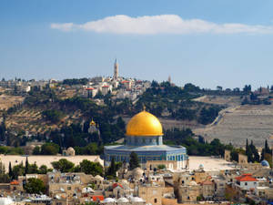 Dome Of The Rock Faraway View Wallpaper