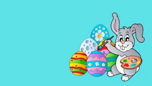 Don't Be Late! The Easter Bunny Waits Eagerly For You! Wallpaper