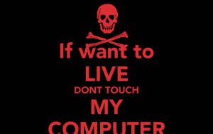 Don't Touch My Computer Live Skull Wallpaper