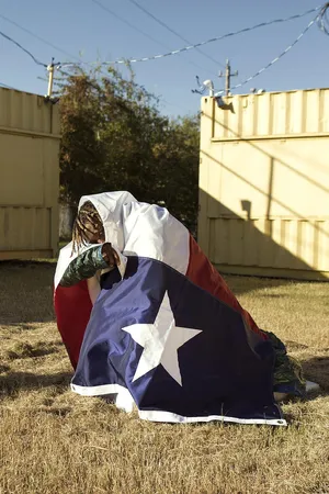 Don Toliver Wearing Flag Wallpaper