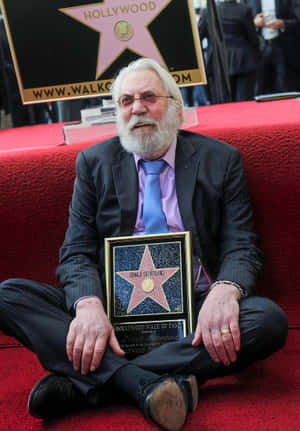 Donald Sutherland Hollywood Walkof Fame Star Wallpaper