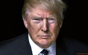 Donald Trump Squinting Close Up Wallpaper