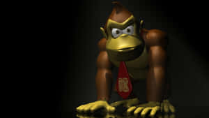 Donkey Kong In Action - Classic Arcade Game Wallpaper