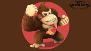 Donkey Kong In Action On An Exciting Adventure Wallpaper
