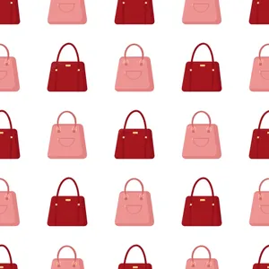 Doodle Pink And Red Handbags Wallpaper