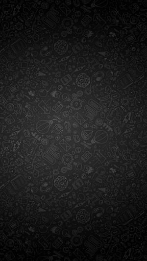 Doodles On Black Iphone 6 Plus Wallpaper