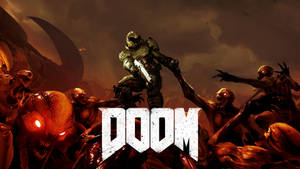 Doom Hd White Game Title Lettering Wallpaper