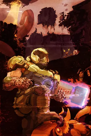 Doom Slayer Artwork Doom Eternal Wallpaper