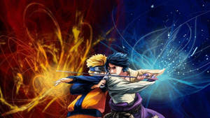 Dope Anime Naruto And Sasuke Battle Wallpaper