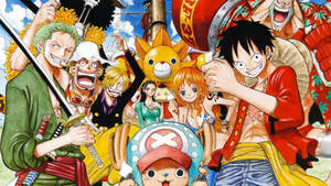 Dope Anime Straw Hat Crew And Sunny Wallpaper